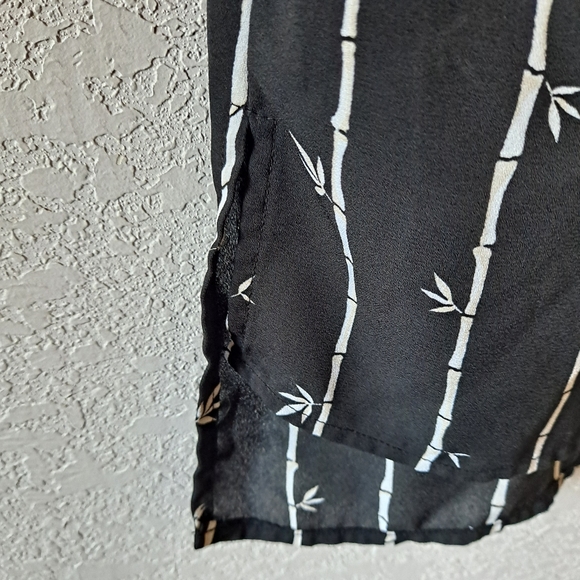 Worthington Black Bamboo striped Blouse - Picture 7 of 7